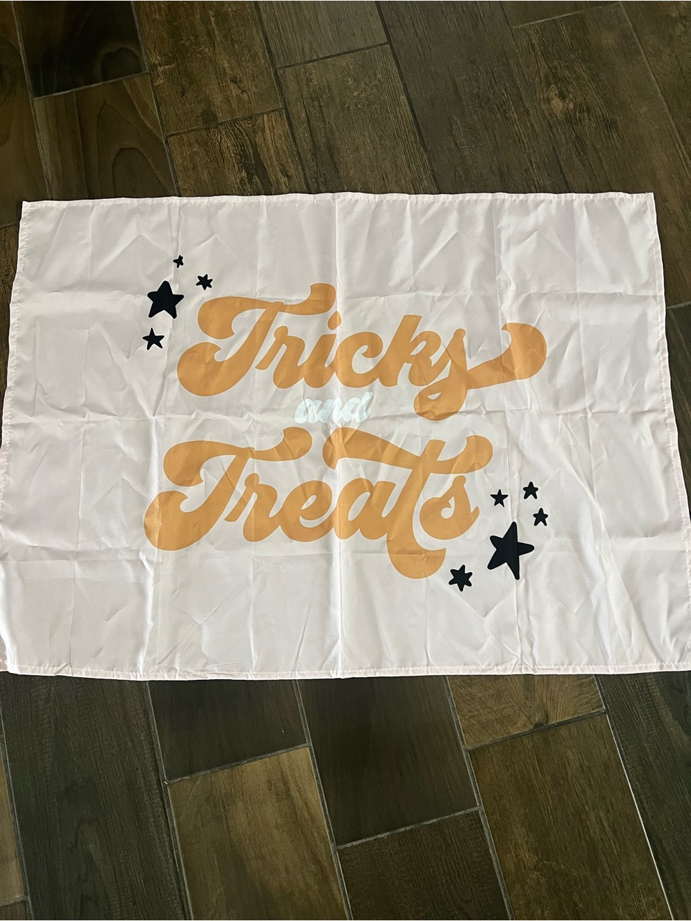 Halloween Tricks and Treats Banner Pale Pink